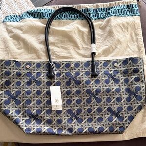 Tory Burch Women's Canvas Basketweave Tote